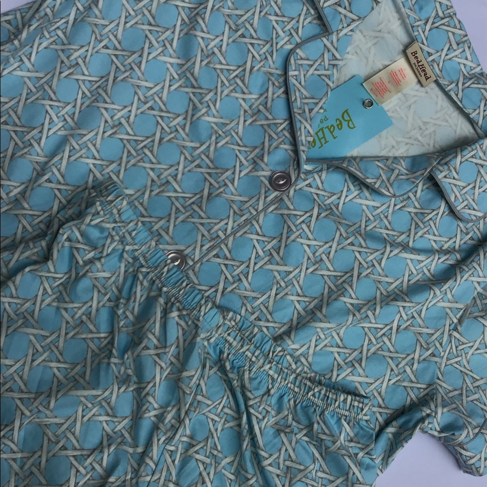 BedHead Pajamas French Blue Lattice